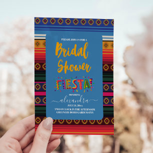 Convites Chá de panela Fiesta Mexicano Flower Folkart