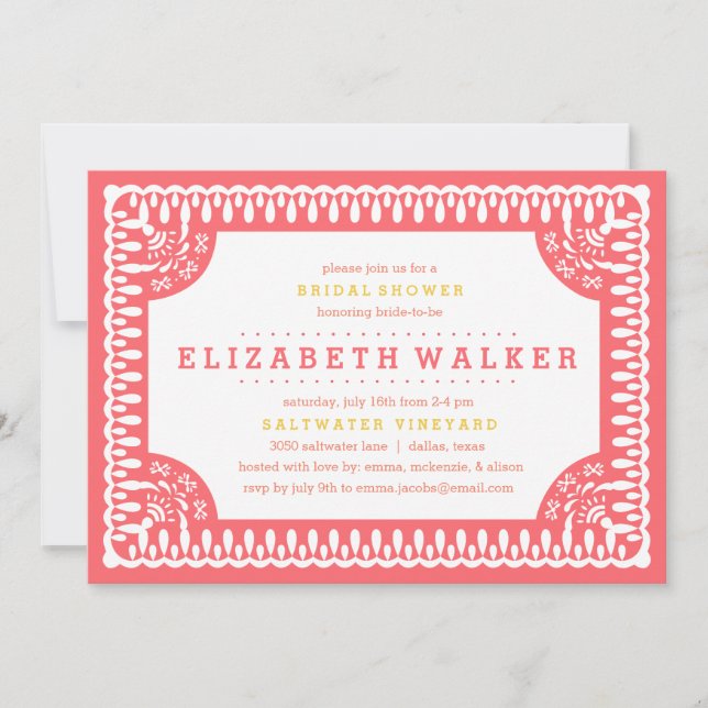 Convites Chá de panela | Fiesta Olé (Frente)