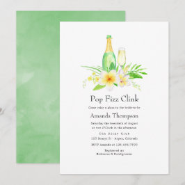 Convites Chá de panela Fizz Frangipani Pop Exótico