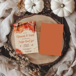 Convites Chá de panela Flannel e Fizz, Outono, Laranja
