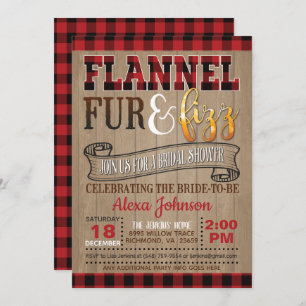 Convites Chá de panela Flannel fur e Fizz