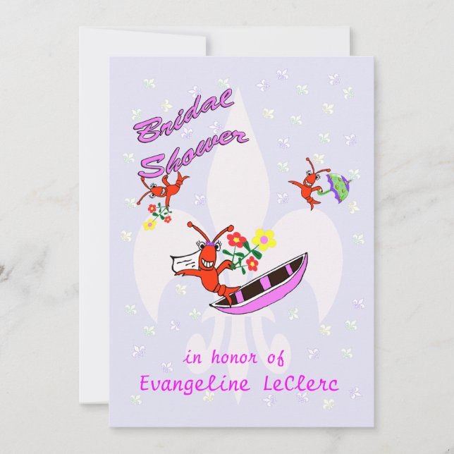 Convites Chá de panela Fleur de Lys (Frente)