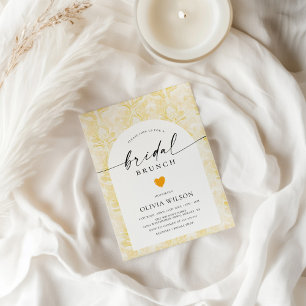 Convites Chá de panela Floral Amarelo-Manteiga
