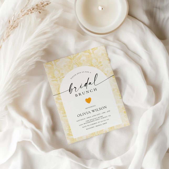 Convites Chá de panela Floral Amarelo-Manteiga (Criador carregado)