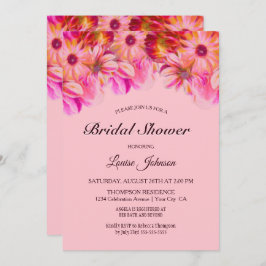 Convites Chá de panela Floral Amarelo-Rosa Elegante