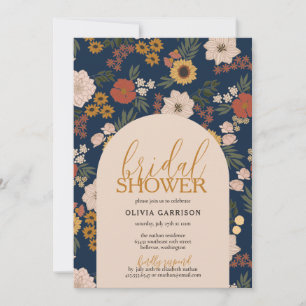 Convites Chá de panela Floral Antiquado