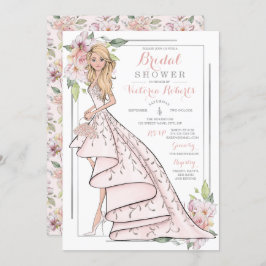 Convites Chá de panela Floral Blonde Bride