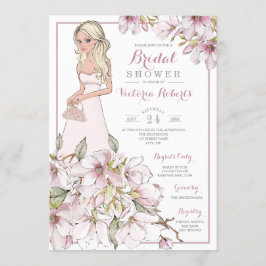Convites Chá de panela Floral Blonde Bride