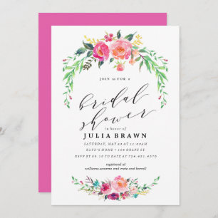 Convites Chá de panela FLORAL BOÉMIO