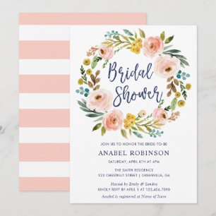 Convites Chá de panela Floral Bohemian Wreath