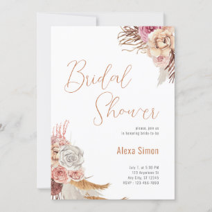 Convites Chá de panela Floral Boho