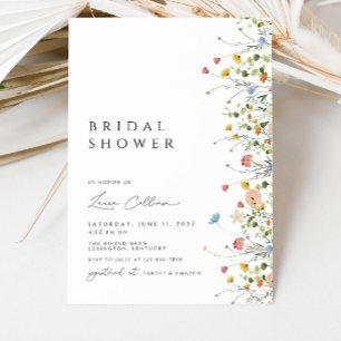 Convites Chá de panela Floral, Boho Wed