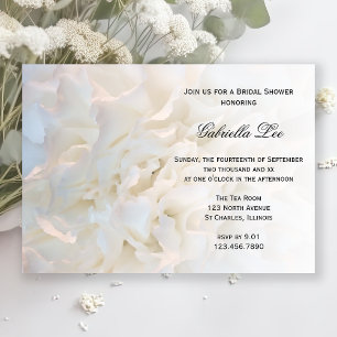 Convites Chá de panela Floral Branco