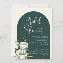 Convites Chá de panela Floral Branco de Arco Verde