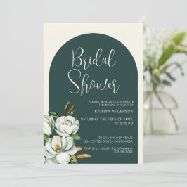 Convites Chá de panela Floral Branco de Arco Verde