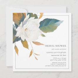 Convites Chá de panela Floral Branco Elegante
