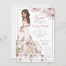 Convites Chá de panela Floral Brunette Bride