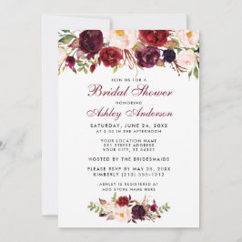 Convites Chá de panela Floral BW