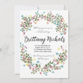 Convites Chá de panela Floral Claro