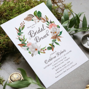 Convites Chá de panela Floral Cor de Água do Orçamento Rosa