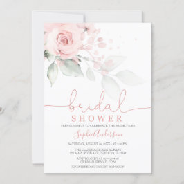 Convites Chá de panela Floral Cor-de-Rosa Rosa Blush