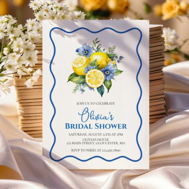 Convites Chá de panela floral da Dolce Vita Lemon (Criador carregado)