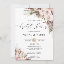 Convites Chá de panela Floral da Orquídea Orquídea do Boho 
