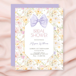 Convites Chá de panela floral da Vintage