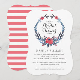 Convites Chá de panela floral das rosas vermelhas | da