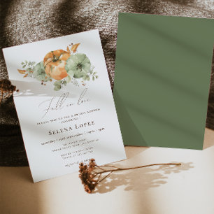 Convites Chá de panela Floral De Abóbora Apaixonado