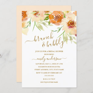 Convites Chá de panela Floral De Água E De Borracha