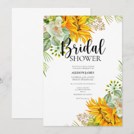 Convites Chá de panela Floral de Aquarela