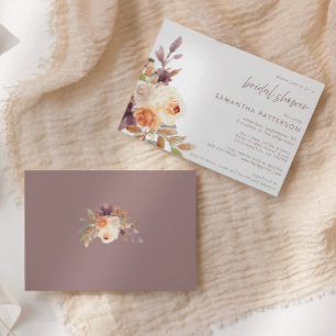Convites Chá de panela Floral de Autumn Boho