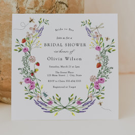 Convites Chá de panela Floral de Bee Boho