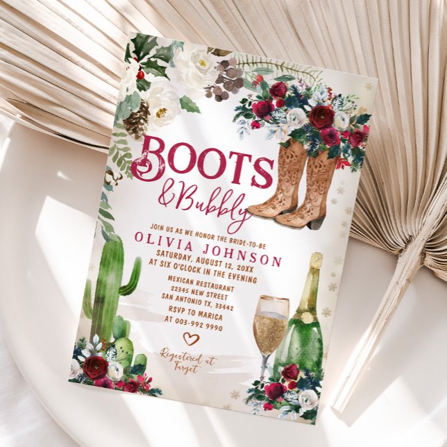 Convites Chá de panela Floral de Boots & Bubbles (Criador carregado)