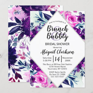 Convites Chá de panela Floral de Brunch e Borracha