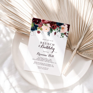 Convites Chá de panela Floral de Brunch e Borracha