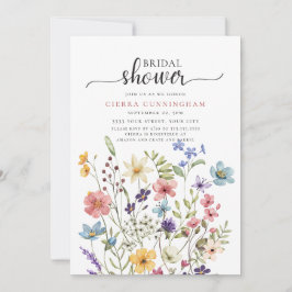 Convites Chá de panela Floral de Campo Selvagem
