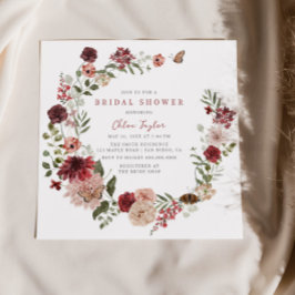 Convites Chá de panela Floral de Fall Delicado