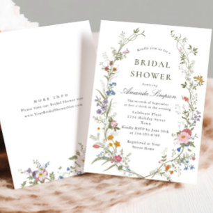 Convites Chá de panela Floral de Flor de Boho Rosa Pastel