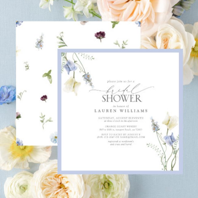 Convites Chá de panela Floral de Flores de Azul (Bridal Shower Invitation!)
