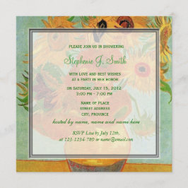 Convites Chá de panela floral de girassóis