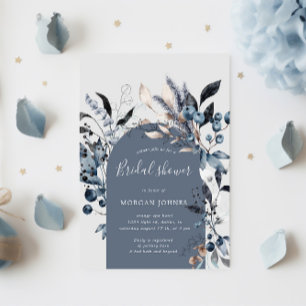 Convites chá de panela floral de inverno congelado