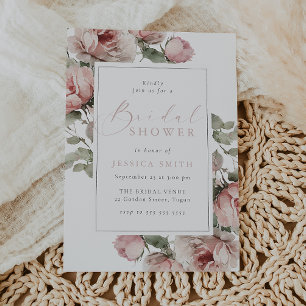 Convites Chá de panela Floral de Lâmpada Gorda de Aquarela