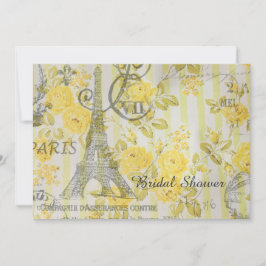 Convites chá de panela floral de torre de Effel