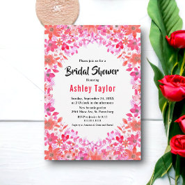 Convites Chá de panela Floral de Verão para o País de Aquar