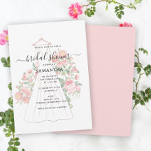 Chá de panela Floral de Vestido de Casamento Desen