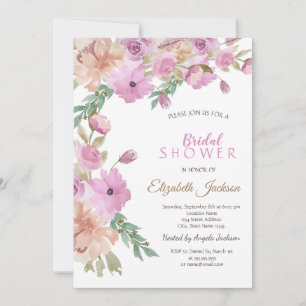 Convites Chá de panela Floral de Watercolor Summer