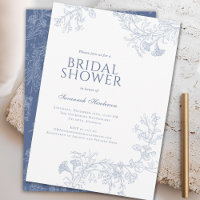 Chá de panela Floral Desenho da Linha Azul Clássic