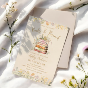 Convites Chá de panela Floral do Book e Brunch